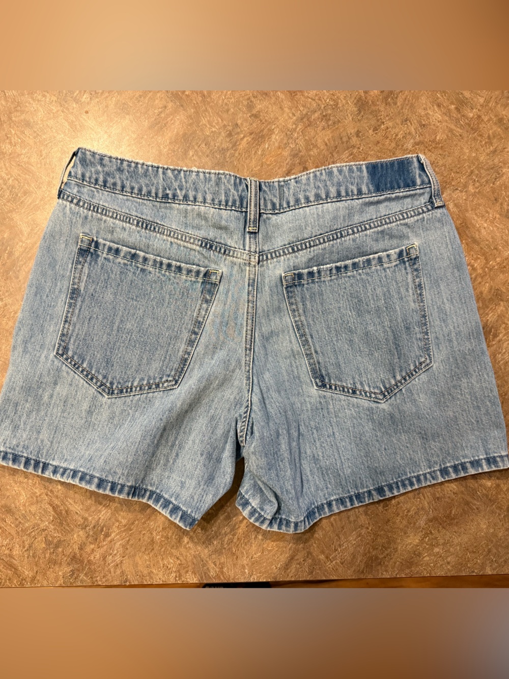 Hollister Low-Rise Baggy Jean Shorts Light Blue - Picture 4 of 4
